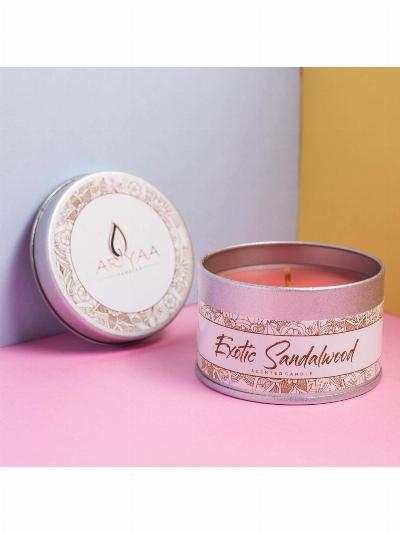 Exotic sandalwood Parafin Tin Candle