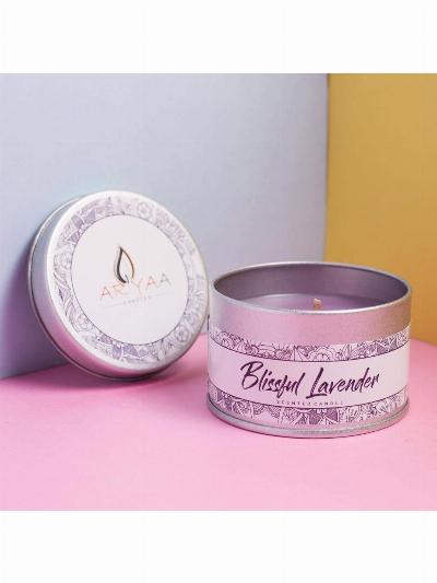 Blissful lavender Parafin Tin Candle