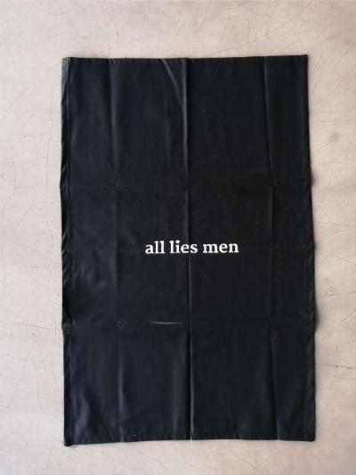 Sri Lankanism Tea Towel, Black - All Lies men 