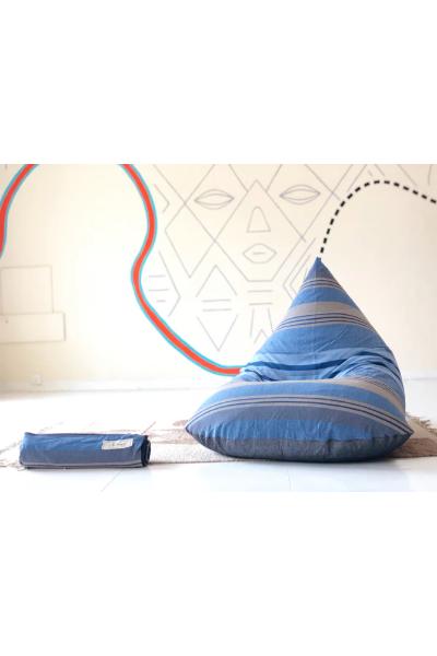 Beanbag Cover - Coastal Blue Charcoal