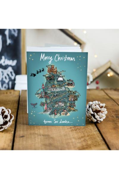 OSAS Christmas Card - Sri Lanka Christmas map
