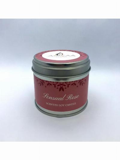 Sensual Rose Soy Wax  Tin Candle
