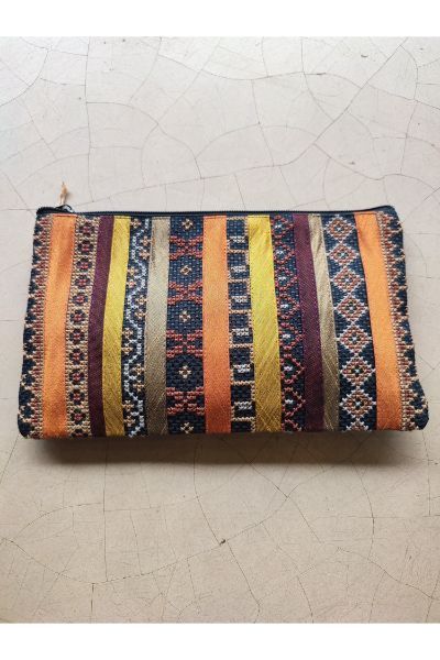 X Stitch Zip Purse - Earth