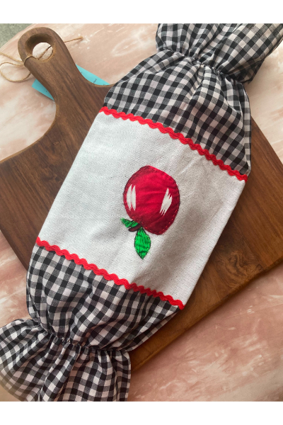 Grocery Bag Holder - Apples n' Checks