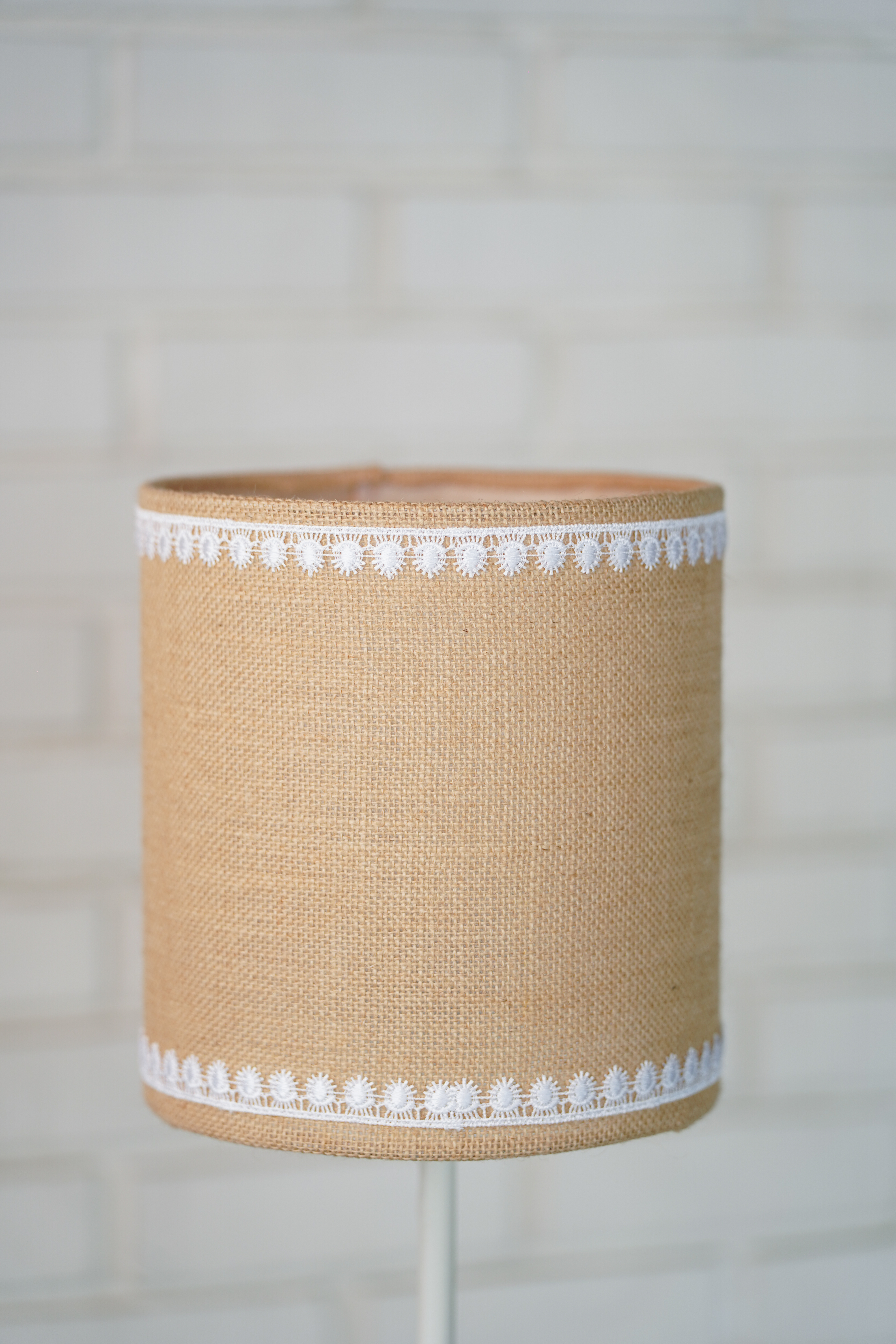 Barrel Shade (S) - Jute & Lace