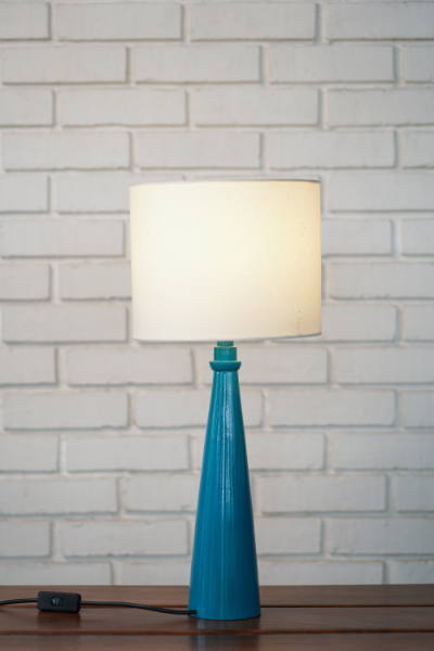 The Everest Cerulean - Linen Tapered Shade