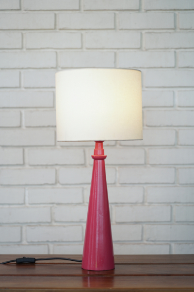 The Everest (Pink) - Linen Barrel Shade