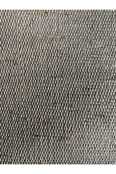 Jute and Cotton Area Rug - White & Brown