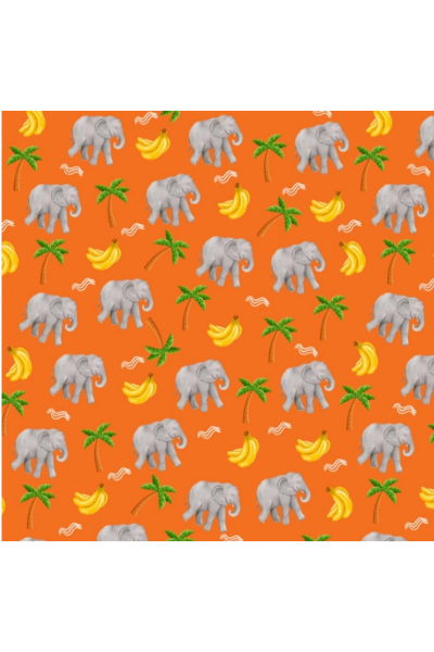 Wrapping Paper - Elephants and Bananas