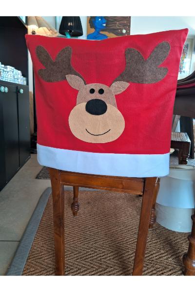 Christmas Chair Cover - Red Reindeer