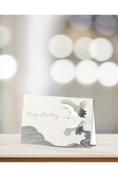 Greeting Card - Happy Birthday Crane