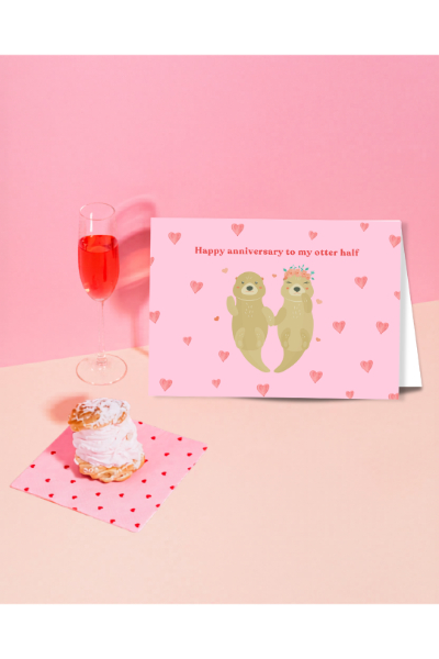 Greeting Card - Otter Half