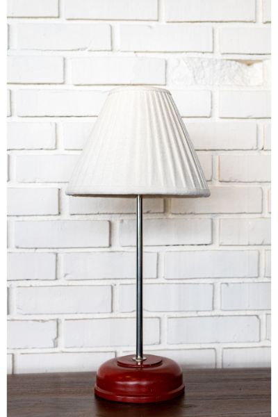 Plain Jane table Lamp - Scarlet, Pleated shade