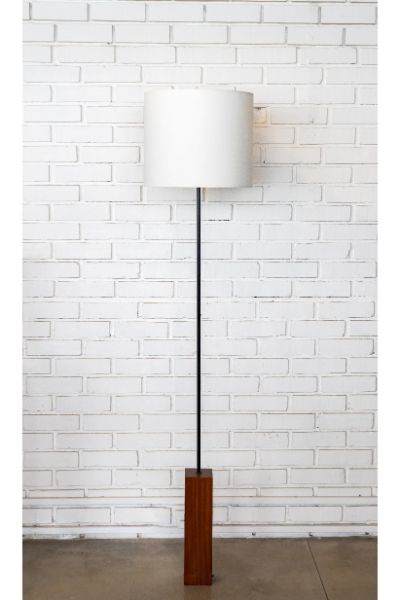Minimalist Floor Lamp - Polished, Barrel shade