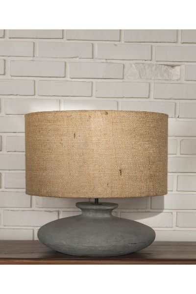 The Phillips Cement Table lamp - Jute shade